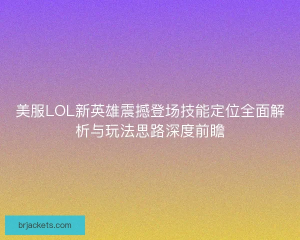 美服LOL新英雄震撼登场技能定位全面解析与玩法思路深度前瞻